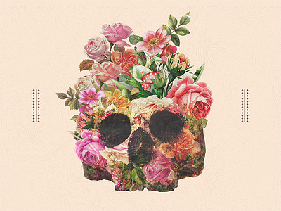 L1FE // D3ATH death design floral flowers human life merchandise plus rose shirt skull