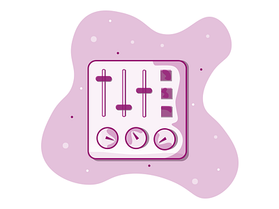 Controls buttons controls icon iconography illustration meters mobile mobile app navigation purple sliders ui ux