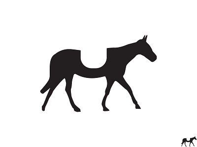 Horse animal identity logo mark negative symbol trademark. brand