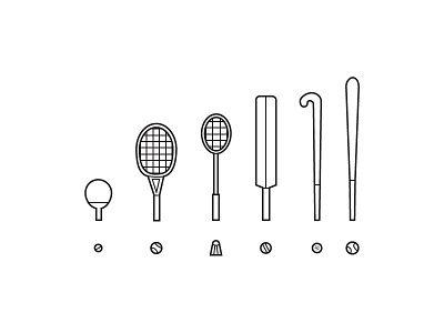 Sports Icon Set hobbies icon line logo mark shape simple sports symbol