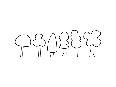 Tree Icon Set icon illustration logo mark series symbol