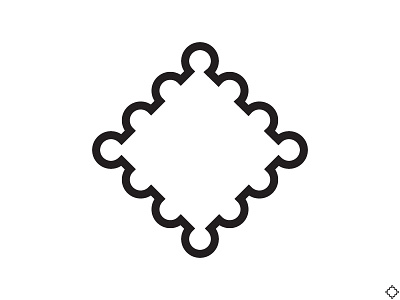 Puzzle glyph icon logo mark symbol