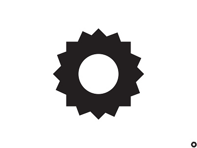 Cog glyph icon line logo mark symbol