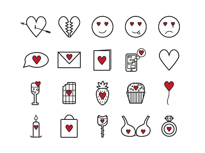 Valentines Icon Set