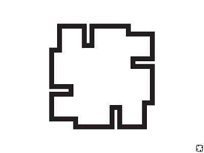 Puzzlething glyph graphic art icon line logo mark shape