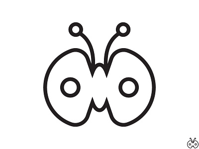 Flything animal glyph icon illustration insect line logo mark shape