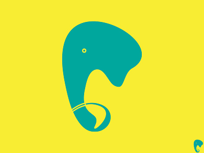 Elephant animal elephant glyph icon illustration logo shape symbol
