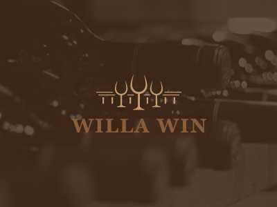 Willa Win branding glass identity logo residence store villa volverise willa wine