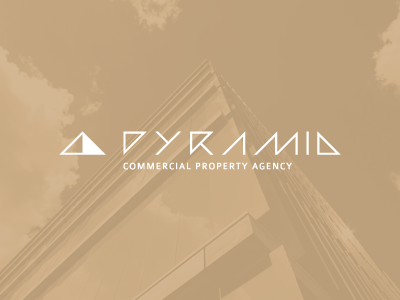 Pyramid agency branding commercial identity letters logo property pyramid type typography volverise