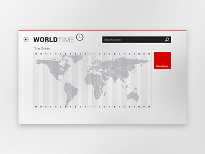 World Time App 3 app clean design experience interface metro modern ui user ux volverise windows 8