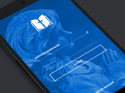 Prayer book - login screen android app book log in login mobile poland prayer screen sign in ui volverise