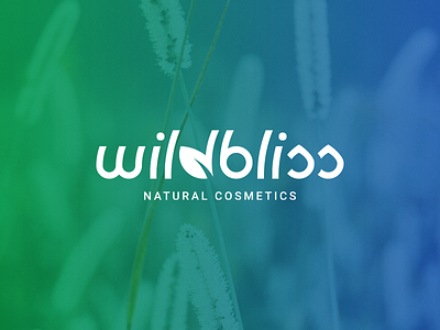Wildbliss - modified leaf branding custom lettering logo type typography wild