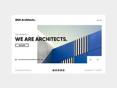 BGR Architects architecture building clean grid minimal modern poland polisch polska ui ux webdesign