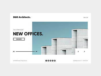 BGR Architects architecture clean design grid minimal poland polisch polska ui ux webdesign