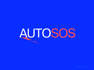 Auto SOS logo auto car insurance logo service sos