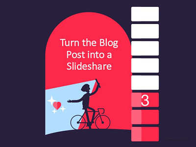 Presentation slides bicycle flat illustration presentation selfie slide