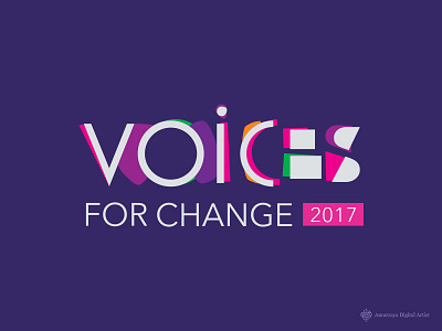 Voices For Change blue change colorful education event logo organization rights shapes voices women