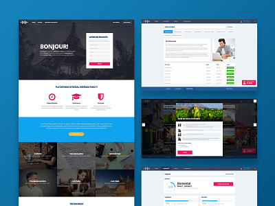 FranceClass - Website Design elearning french languages ui design ux design web design