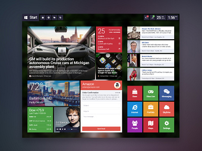 Redesign of Windows 8 UI ui design ux design windows 8