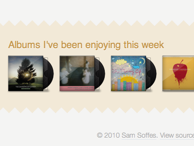 Album Footer albums homepage overlay teeth yellow
