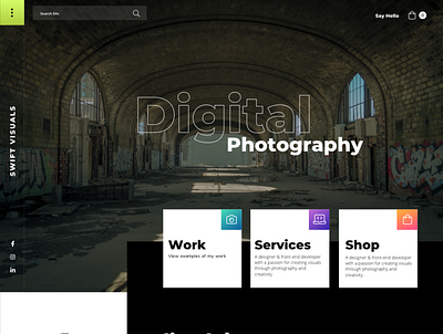 Portfolio Concept ecommerce homepage photography portfolio ui design web design webdesign