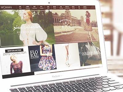 Woman fashion page design ecommerce fashion online shop typography