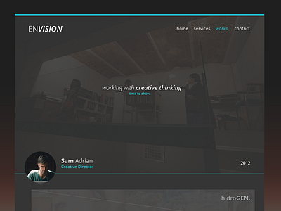 Envision Agency website agency concept creative design parallax portfolio scrolling splash web design work page