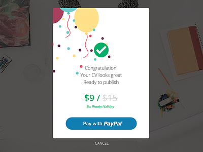 Payment Popup background card checkout clean form payment paypal ui