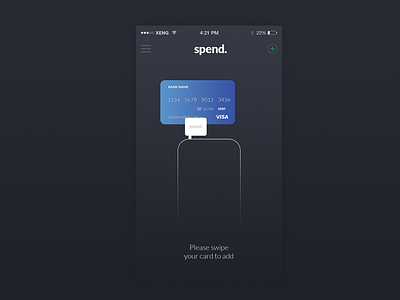 Swipe to add card card design ios app swipe ui design ux design wallet
