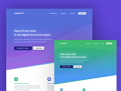 Singlebox Header by Mammad Emin on Dribbble