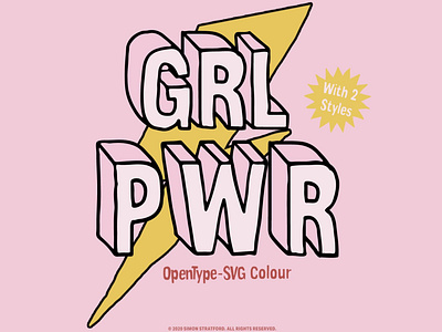 GRL PWR Opentype SVG font