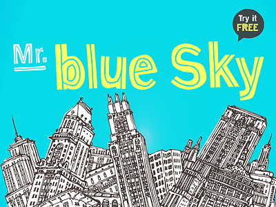 Mr. Blue Sky Font