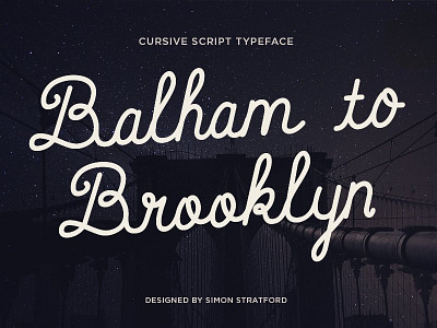 Balham To Brooklyn font