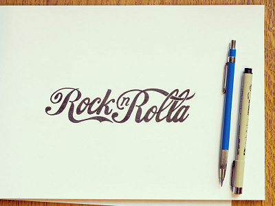 Rock N Rolla coke hand drawn lettering rock n rolla