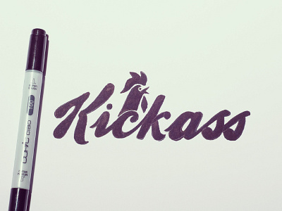 Kickass Kelloggs hand drawn lettering