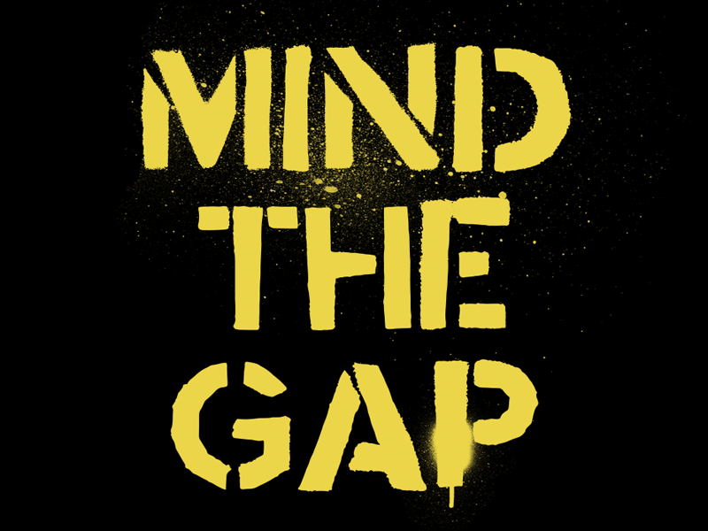 Mind The Gap Font display font font free handmade stencil typeface
