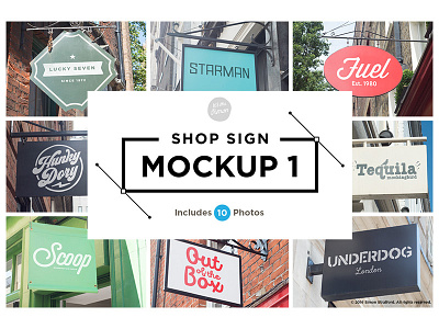 Shop Sign Mockup mockups photography shop signs store signs