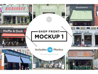 Shop Front Mockup mockups photography shop shop front signs store front store signs