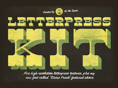 Letterpress Kit free font ink kit letterpress printing texture