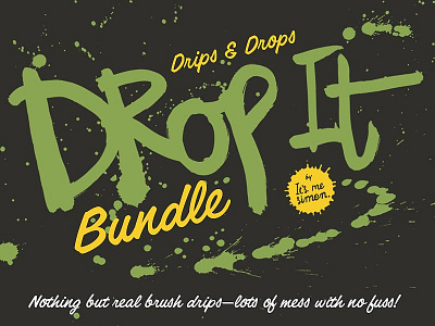 Drop It Texture Bundle drips drops illustrator ink paint photoshop splatter textures