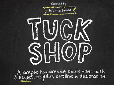 Tuck Shop Font chalk chalkboard font free handmade typeface