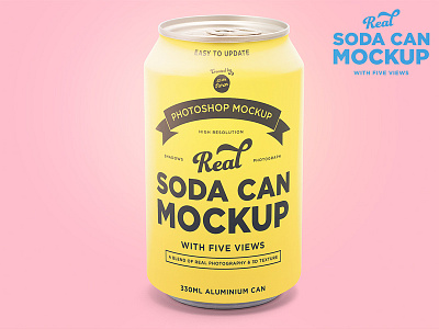 Tin soda can mockup branding mockup packaging photoshop soda soda can