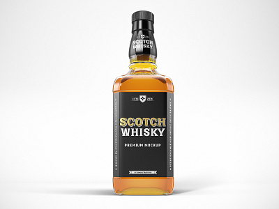 Scotch Whisky bottle Mockup