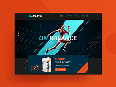 OnBalance - Ui design black colorful sports ui uidesign website