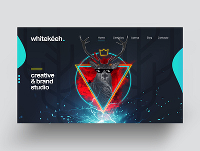 Whitekeeh web cover design. brand creative design graphic modern nocomon reindeer ui uidesign unique web webdesign