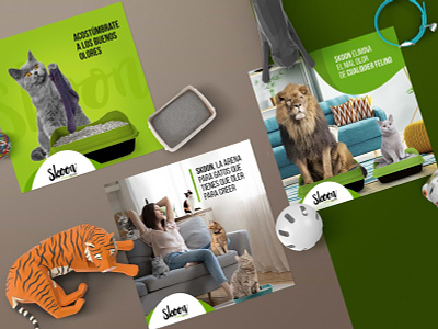 Skoon - Social media brand branding cats creative design graphic illustration litter montage photoshop social media