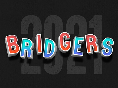 3D letters Bridgers 2021 3d artwork handlettering handmade illustration lettering type typo typography