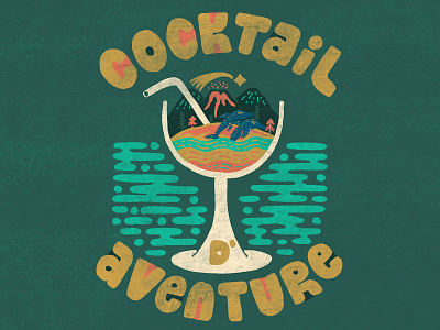 Artwork Lettering Adventure Cocktail artwork handlettering handmade illustration lettering letters typo typography vintage