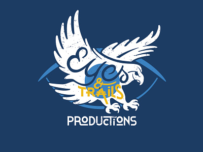 Logo Eyes and Trails Productions branding design eagle handmade lettering letters logo typography ultra trail