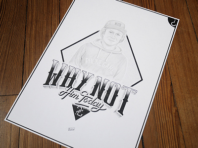 // Illustration Why Not Him Today #1 // artwork draw font graphite handlettering handmade illustration letters liners sketch typography urban